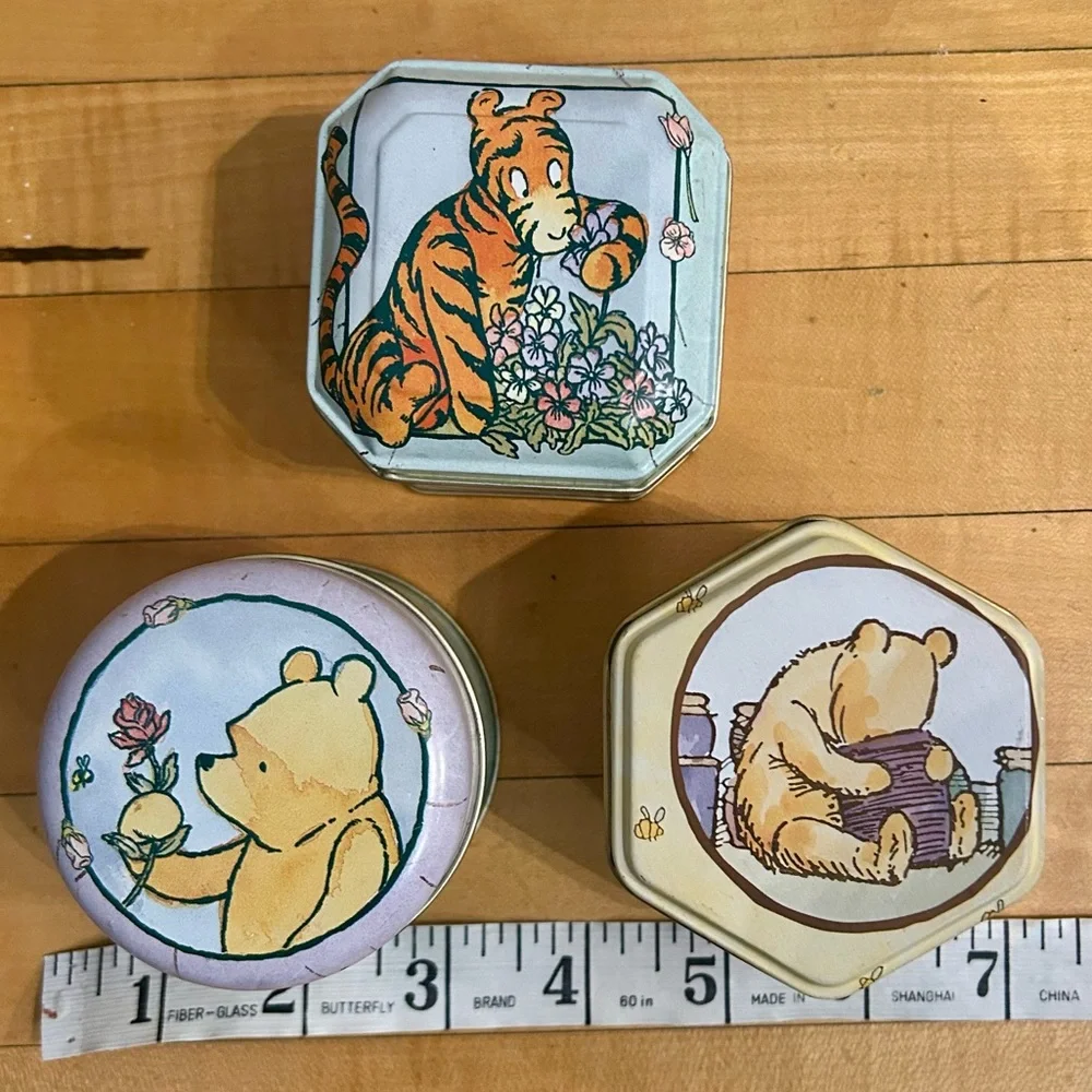 Vintage Disney Winnie the Pooh Candle Tins Set of 3